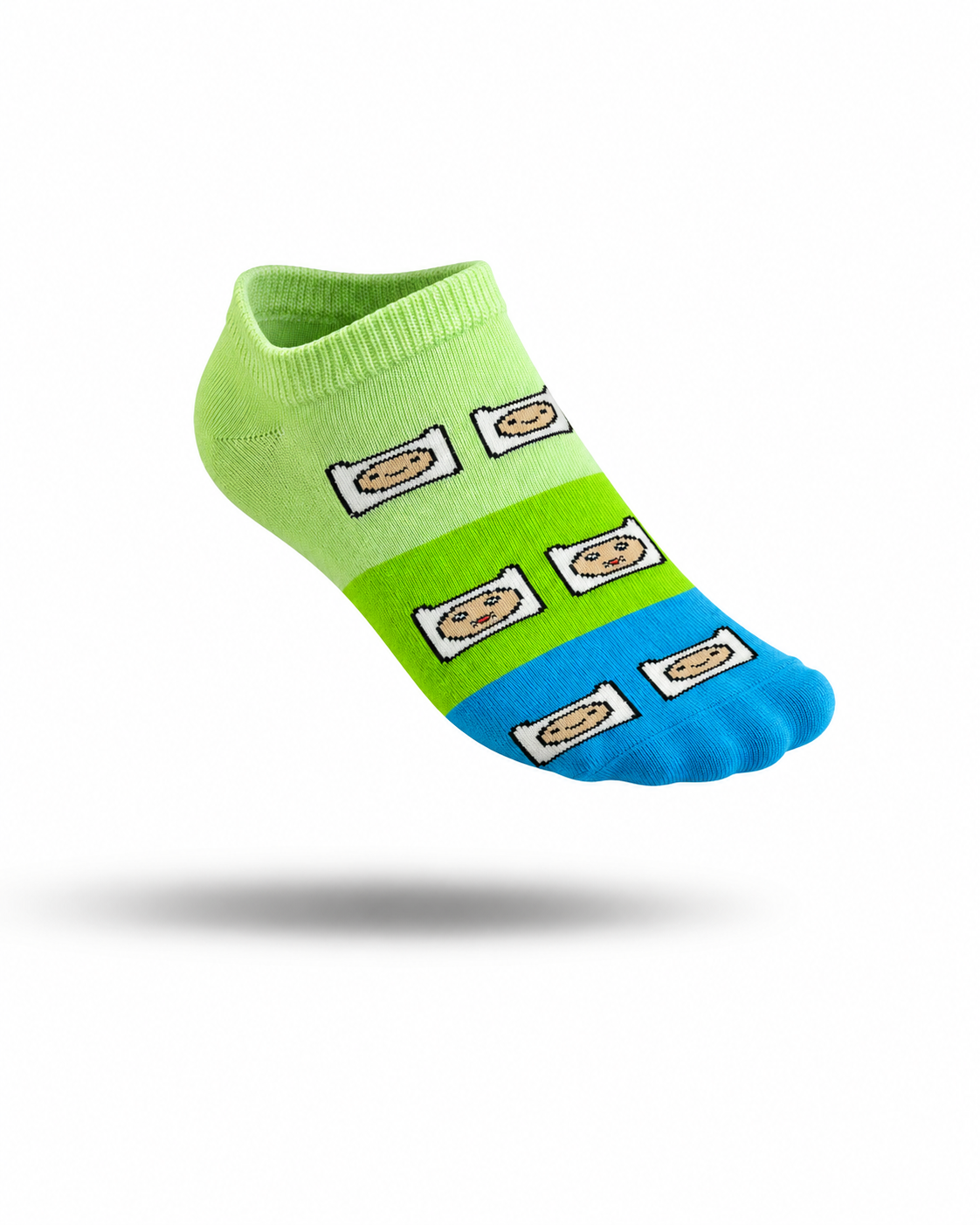 Kheyoot™ Finn Faces Green Blue Small Sock
