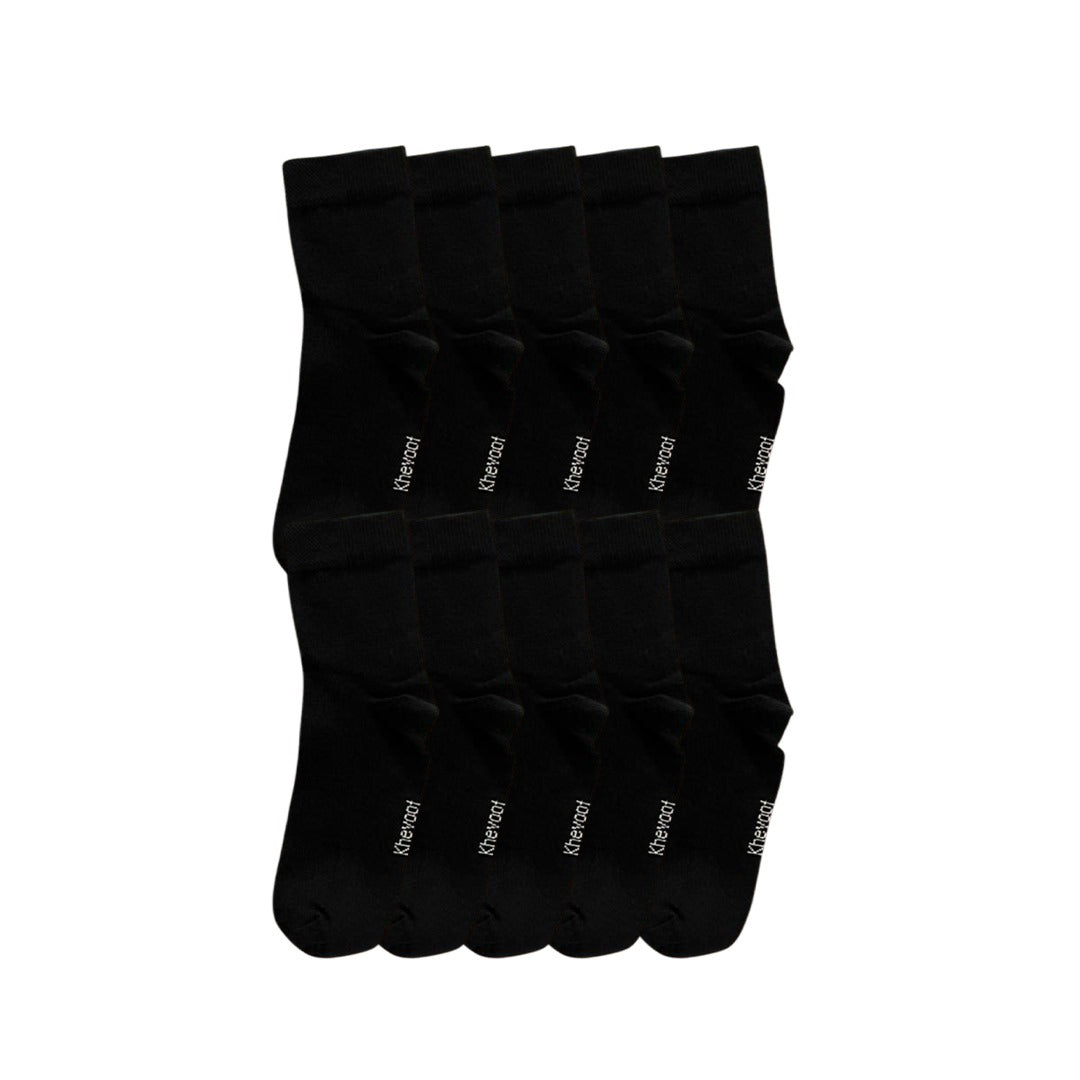 Kheyoot™ 10 kids long black Socks bundle