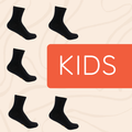 Kheyoot™ Kids Plain Black Crew Socks