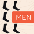 Kheyoot™ Men Pure Black Crew Socks