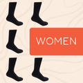 Kheyoot™ Women Solid Black Crew Socks